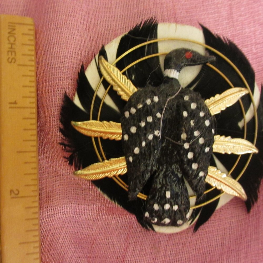 "Loon's Spirit" Pin and Ornament by Jaslynn Casey, Alaska, Native American